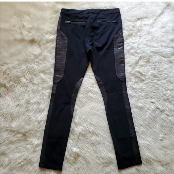 rag & bone Ilford Leather Panel Skinny Black Pants 🐈⬛ - Picture 5 of 12